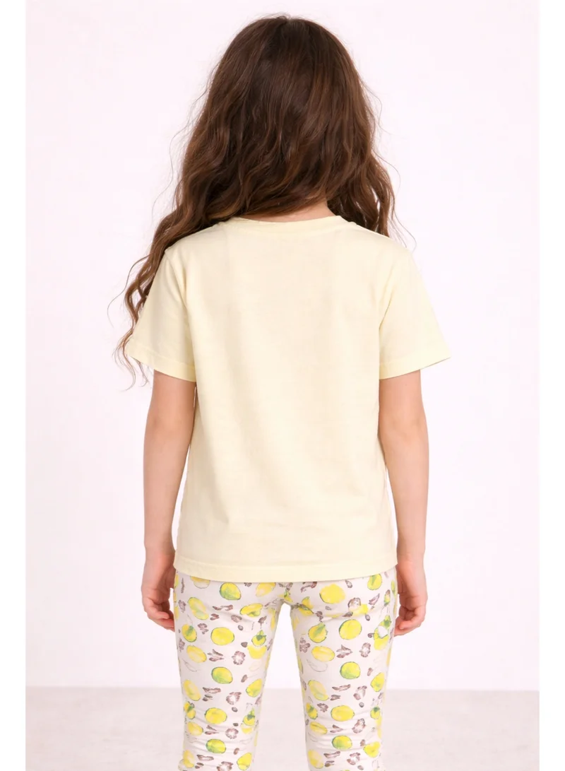 Victor And Jane Pink/Yellow Girls’ Multipack (2 Pack) – Graphic T-Shirts & Leggings Set (Basic Fit) for Women | Best Price UAE